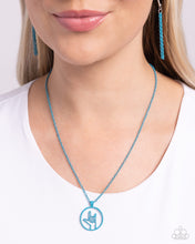 Load image into Gallery viewer, Abstract ASL - Blue Necklace