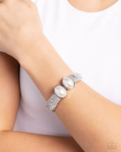 Load image into Gallery viewer, Balanced Brevity - White Hinged Bracelet