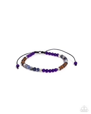 Multicolored Melody - Purple Sliding Knot Bracelet