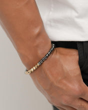 Load image into Gallery viewer, Cubed Cache - Black Gunmetal Stretchy Bracelet