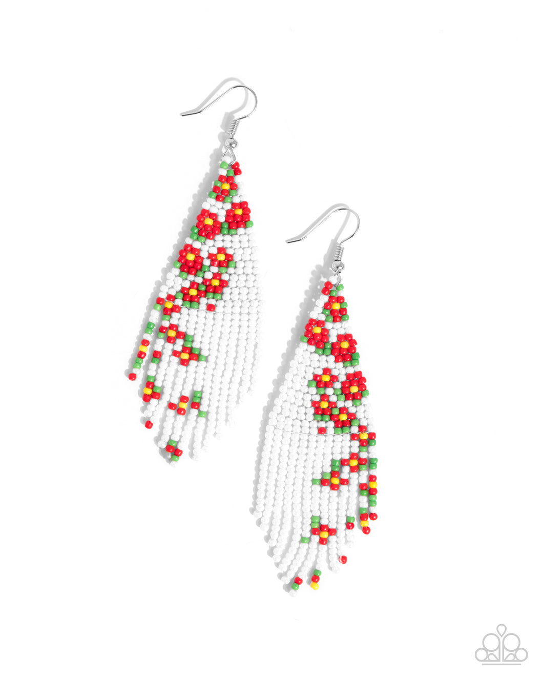 Picturesque Patchwork - Red Earrings