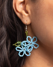 Load image into Gallery viewer, Beaded Blooms - Blue Earrings