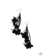 Load image into Gallery viewer, Petaled Precipitation - Black Earrings