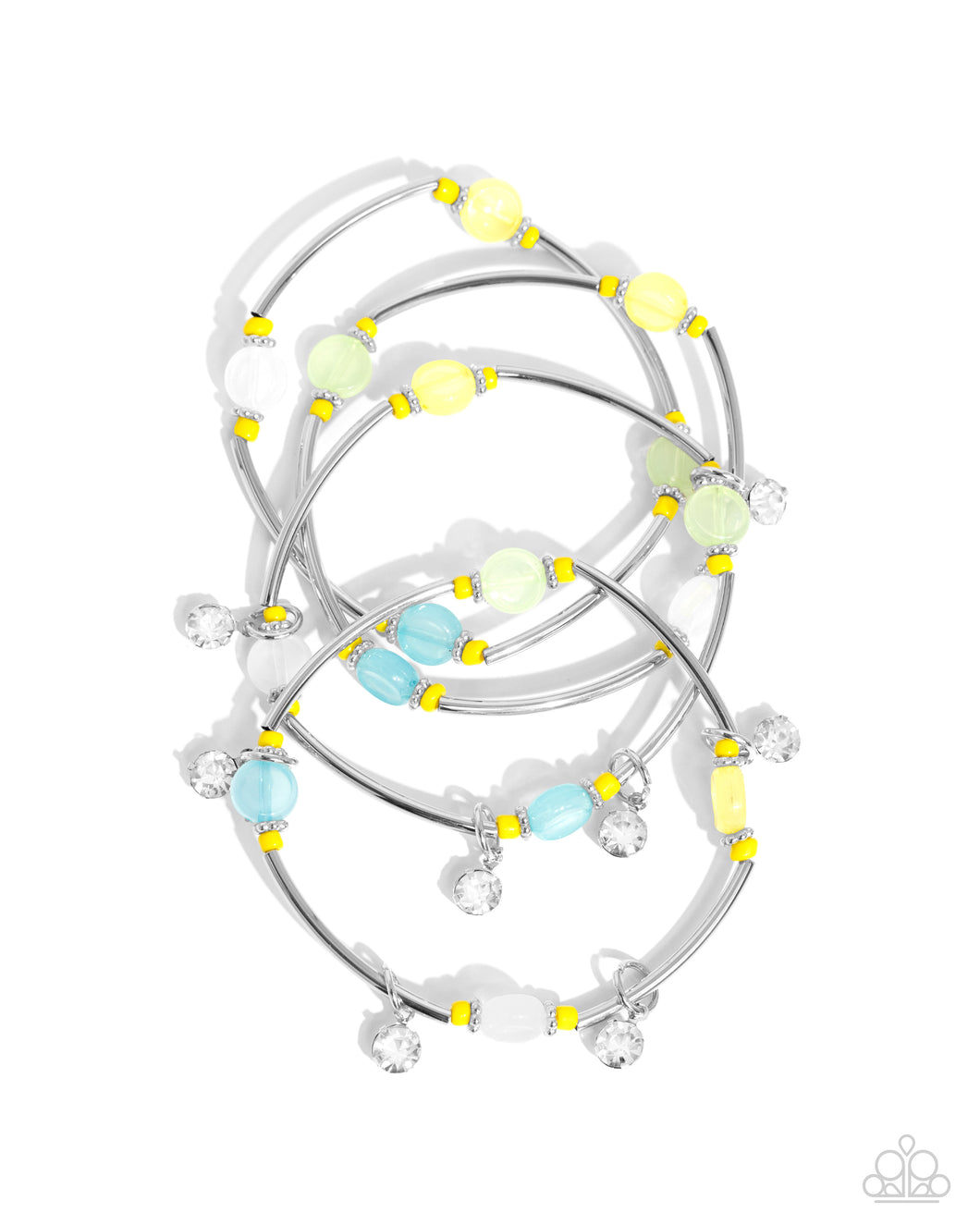 Scattered Sheen - Yellow Stretchy Bracelets