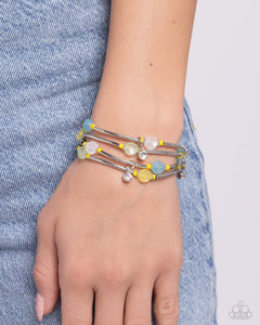 Scattered Sheen - Yellow Stretchy Bracelets