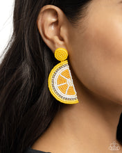 Load image into Gallery viewer, Lemon Leader - Yellow Post Earrings