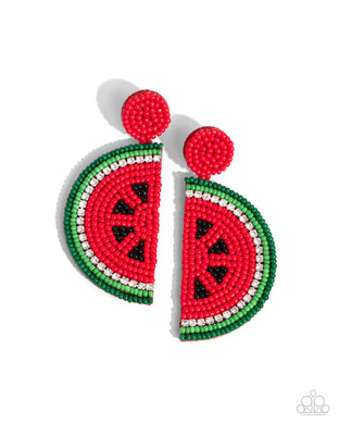 Watermelon Welcome - Red Post Earrings