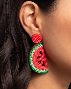 Watermelon Welcome - Red Post Earrings