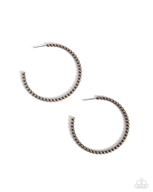 Manufactured Monochromatic - Brass Hoop Earrings