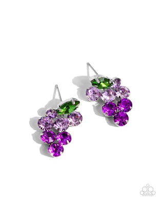 Grapevine Grace - Purple Post Earrings