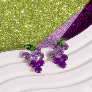 Grapevine Grace - Purple Post Earrings