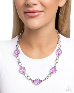 Gentle Glass - Purple Necklace