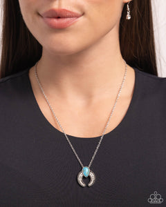 Horseshoe Haute - Blue Necklace