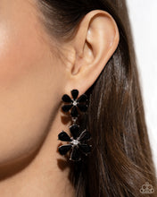 Load image into Gallery viewer, A Blast of Blossoms - Black Post Earrings