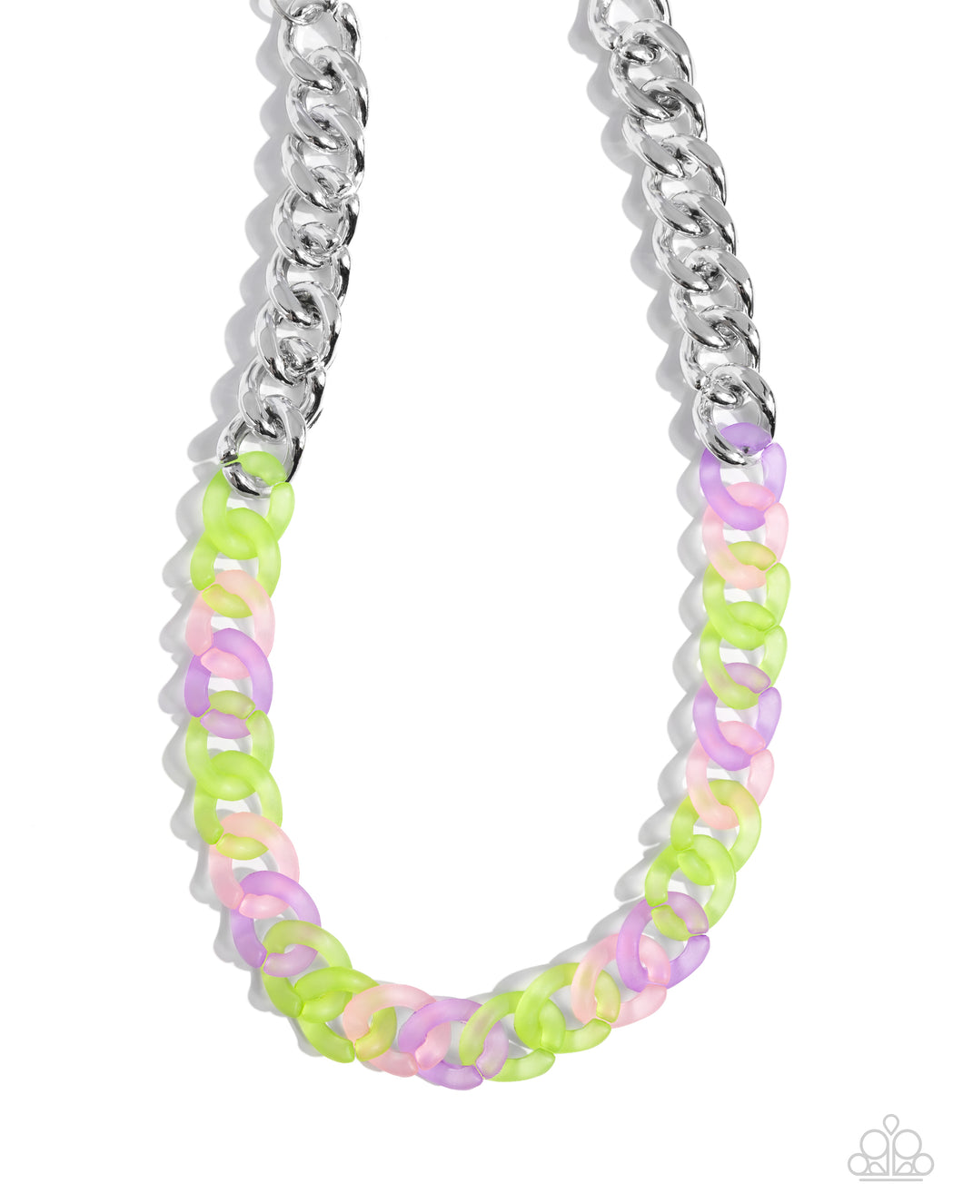 Rainbow Ragtime - Green Necklace