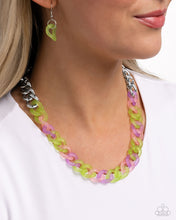 Load image into Gallery viewer, Rainbow Ragtime - Green Necklace