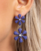 Load image into Gallery viewer, A Blast of Blossoms - Blue Post Earrings