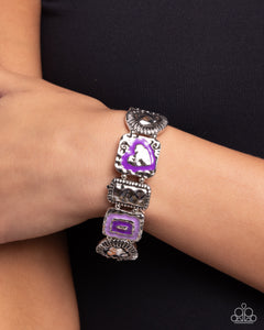 Hammered History - Purple Bracelet