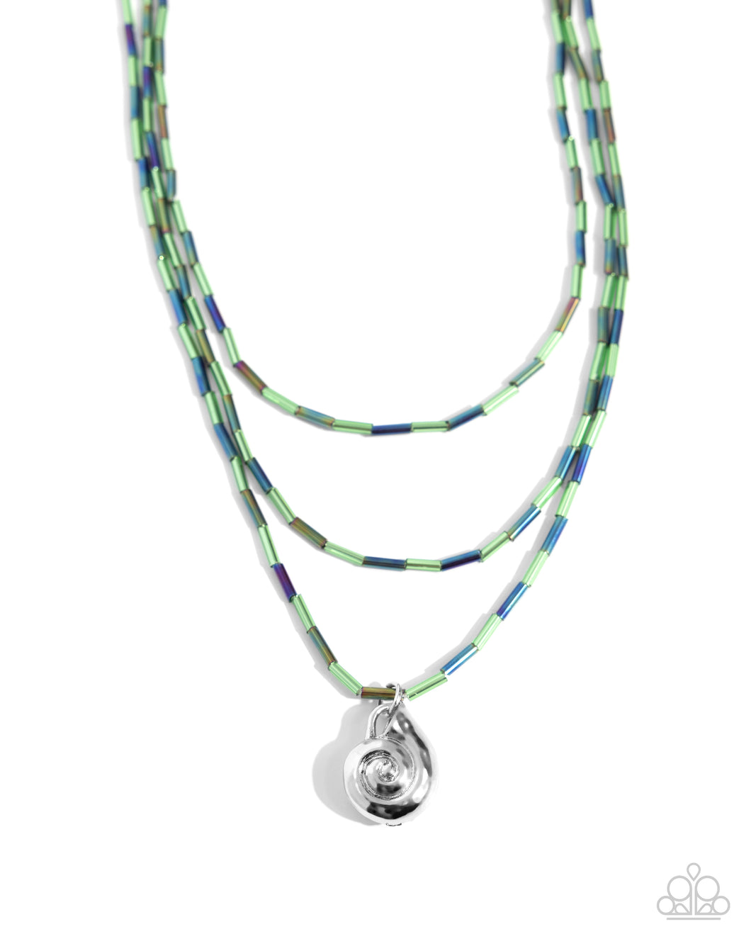 Spiral Safari - Green Necklace