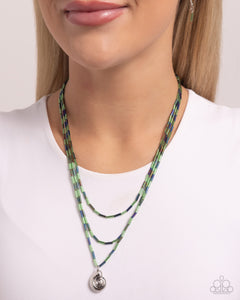 Spiral Safari - Green Necklace