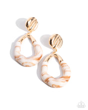 Load image into Gallery viewer, High-Sheen Swirls - Gold Post Earrings