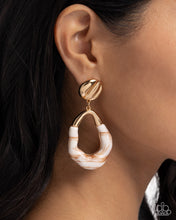 Load image into Gallery viewer, High-Sheen Swirls - Gold Post Earrings