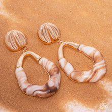 Load image into Gallery viewer, High-Sheen Swirls - Gold Post Earrings