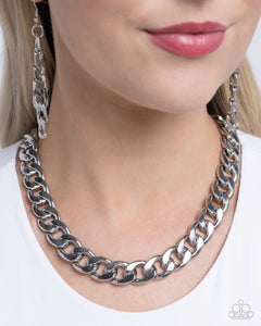 Action CURB - Silver Necklace