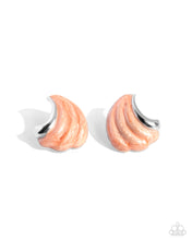 Load image into Gallery viewer, Whimsical Waves - Orange Post Earrings