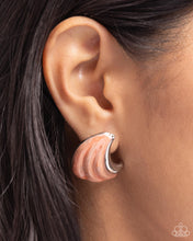 Load image into Gallery viewer, Whimsical Waves - Orange Post Earrings