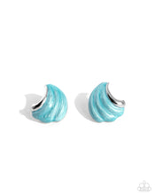 Load image into Gallery viewer, Whimsical Waves - Blue Post Earrings