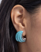 Load image into Gallery viewer, Whimsical Waves - Blue Post Earrings