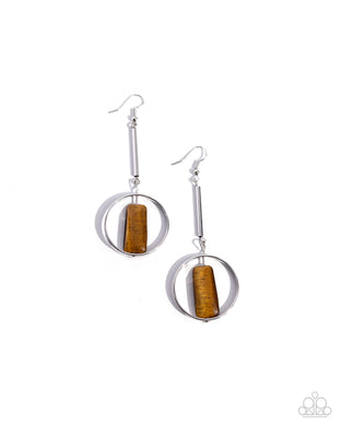 Serendipitous Stones - Brown Earrings