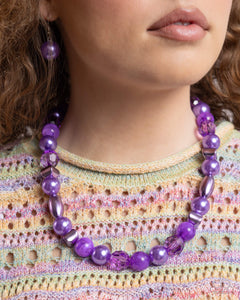 Plentiful Pearls - Purple Necklace