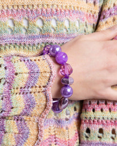 Plentiful Pigment - Purple Stretchy Bracelet