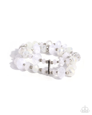 Faceted Fairy Tale - White Bracelet