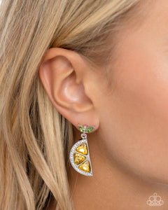 Lady Lemon - Yellow Post Earrings