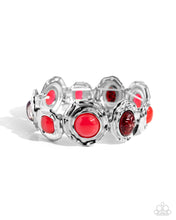 Load image into Gallery viewer, Hammered High - Red Bracelet