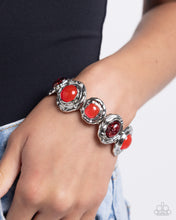 Load image into Gallery viewer, Hammered High - Red Bracelet