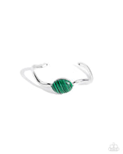 Load image into Gallery viewer, Striped Sensation - Green Cuff Bracelet