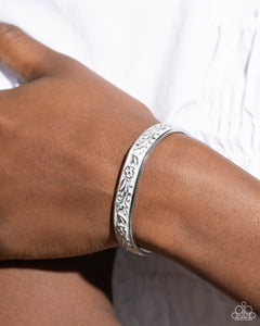 Vintage Value - White Cuff Bracelet