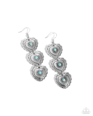 Vintage Allure - Blue Earrings