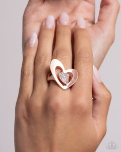 Abstract Amor - Copper Dainty Ring