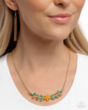 Load image into Gallery viewer, Leafy Layover - Orange Necklace