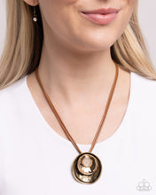 Load image into Gallery viewer, Duchess Disc - Brass Necklace