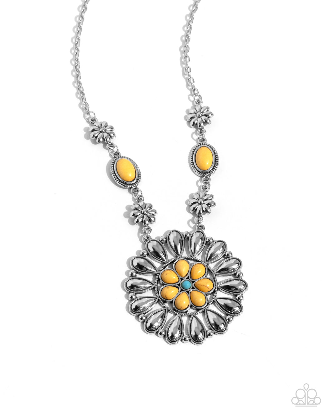 Ornate Opinion - Yellow Necklace