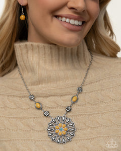 Ornate Opinion - Yellow Necklace