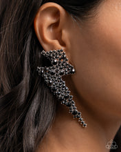 Load image into Gallery viewer, Electric Effulgence - Black Post Earrings