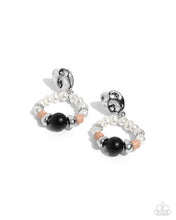 Load image into Gallery viewer, Swirl Selfie - Black Post Earrings