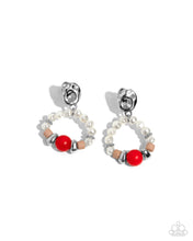 Load image into Gallery viewer, Swirl Selfie - Red Post Earrings